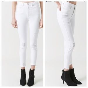 Sculpted high-rise skinny jeans